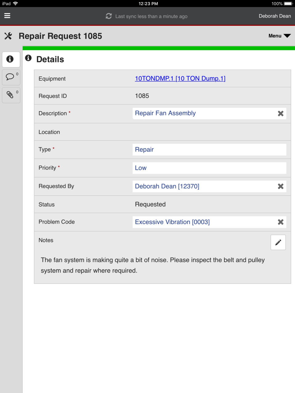 screenshot of B2W Maintain
